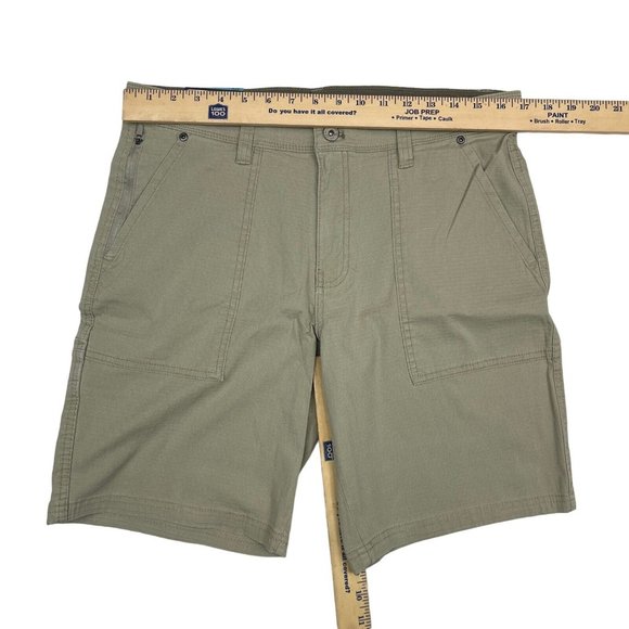 NWT Men’s Weatherproof Tan Size 32 Utility Trail Shorts Stretch Flex Waistband - Picture 2 of 8
